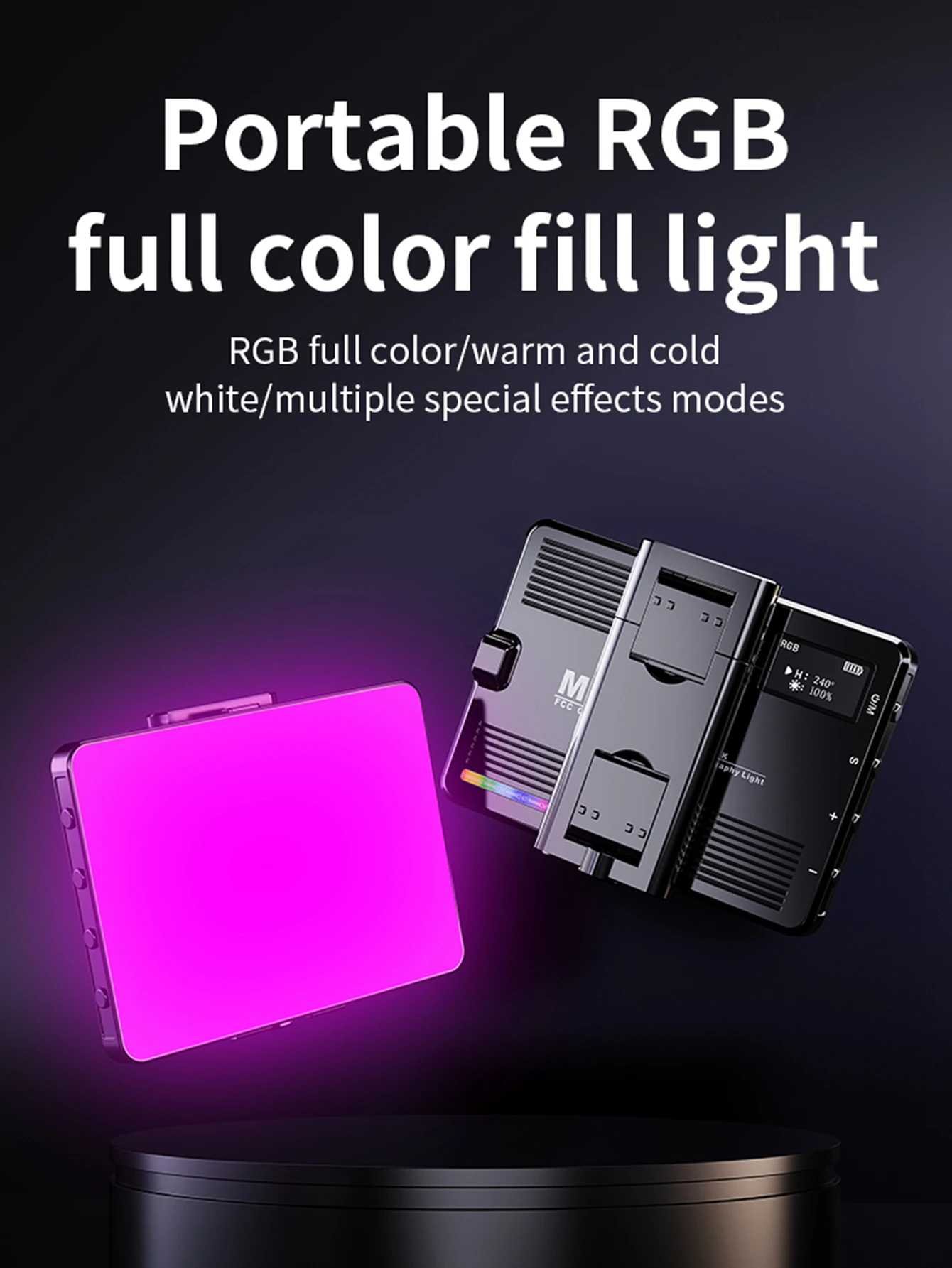 Комплект освещения для фото Nagnahz RGB для Vlog DSLR, полноцветный регулируемый задний зажим, гаджеты для фотографии телефона