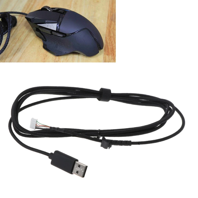 Cabo Usb de Mouse Macio para Logitech G502 Fio de Substituição para Linha de Mouse Hero - Imagem 3