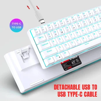 Mechanical keyboard gaming 60% USB white keys Keyboards gamer mini Ergonomic Computer keyborad Backlit Musica teclado pc 2