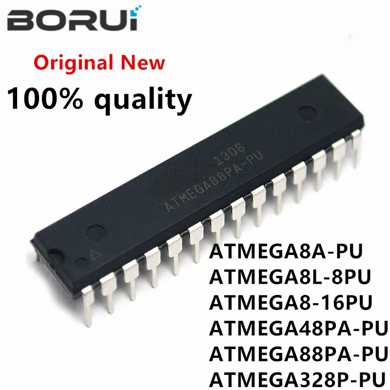 Microcontrôleur ATMEGA8-16PU / ATMEGA8A-PU - Puce électronique Pour Projets Arduino Et DIY - Version 16 MHz