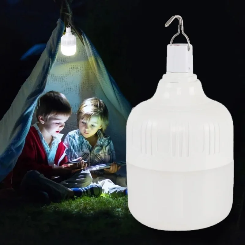 20W 40W 80W 100W USB Rechargeable Camping LED Night Light Portable Outdoor Camping Lantern Lights with Hook Emergency LED Lamp camping light portable lanterns camping lamp camping lantern
