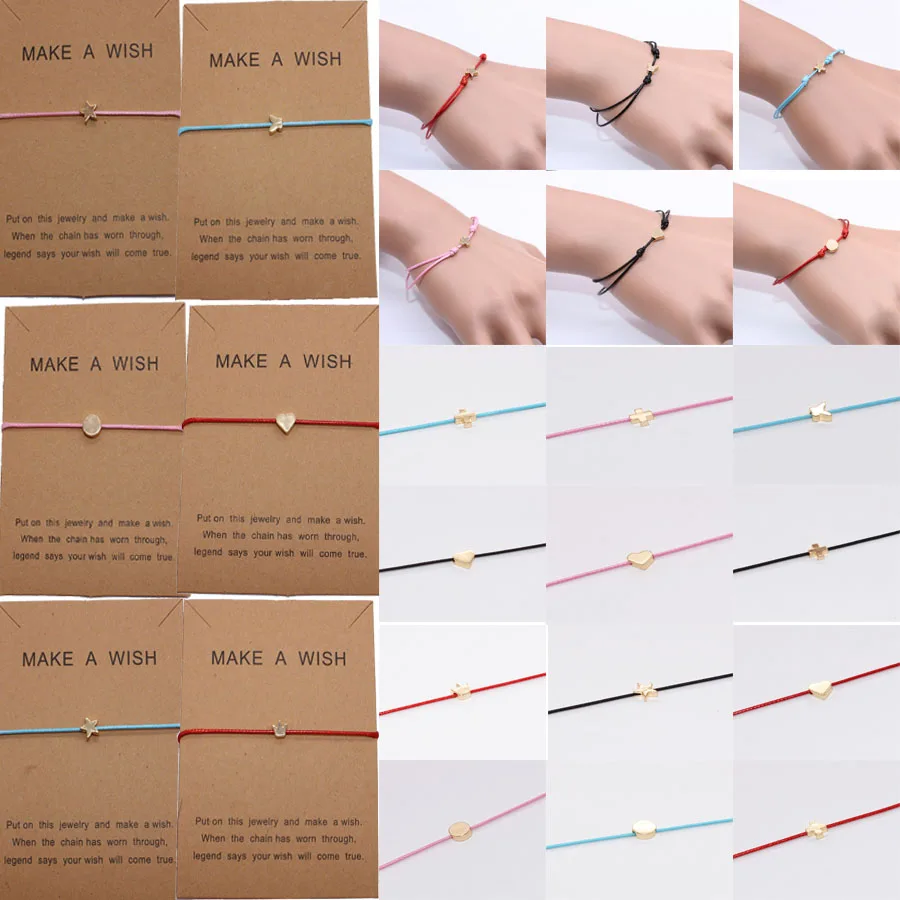 Cross Red String Adjustable Braiding Macrame Rope Bracelet Handmade Jewelry For Women Men Children