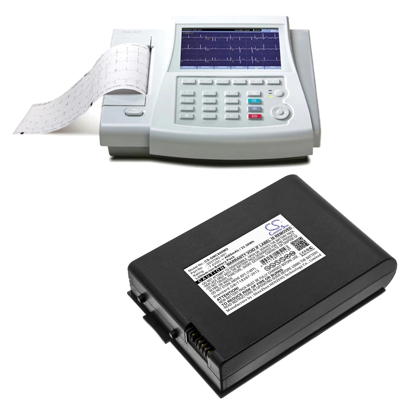 

Medical Battery For GE 2037082-001 2039944-001 M2823 M2823-O Volts 7.4 Capacity 4500mAh