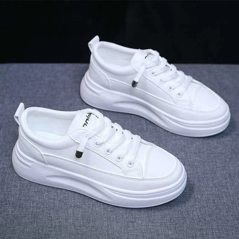 

2023 New In Korean Casual Breathable Board Women 39 Sneakers Leather Shoes Flats Female Fashion Comfort White Zapatos De Mujer