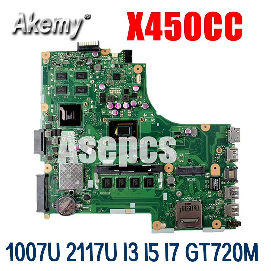 X450CC Motherboard GPU GT720M 1007U 2117U I3 I5 I7 CPU 4GB de RAM Para