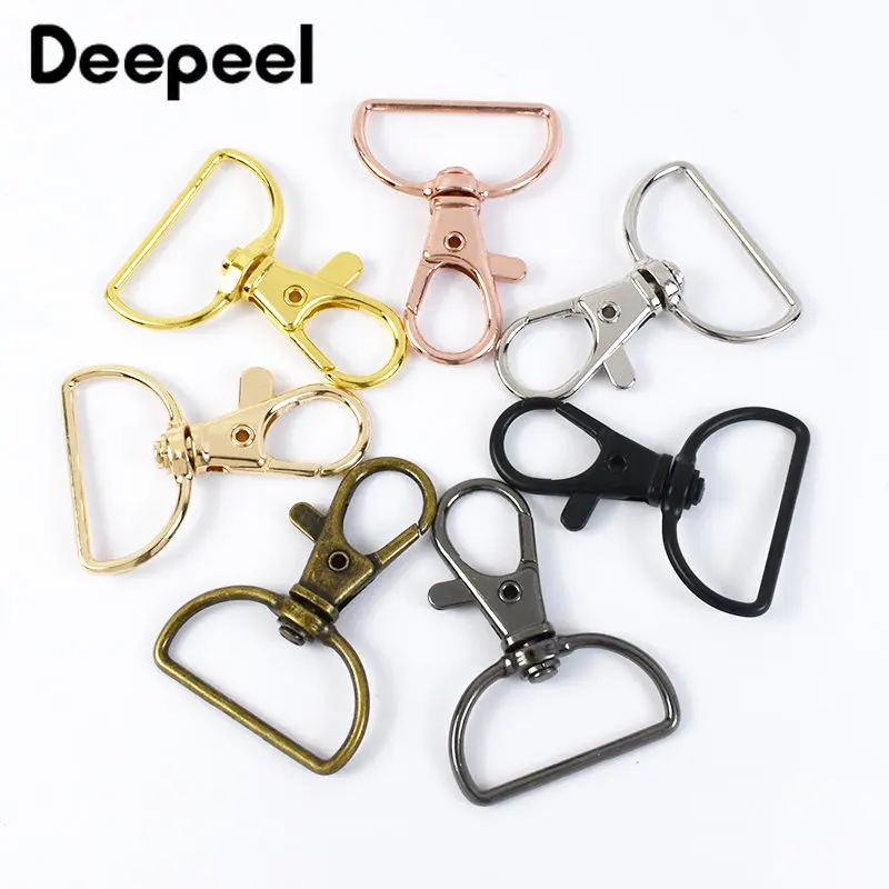 

10Pcs 20mm/25mm Keychain Hooks Metal Lobster Clasps Clip Snap Hook Swivel Trigger Bags Buckles DIY Strap Weebbing Hang Buckle