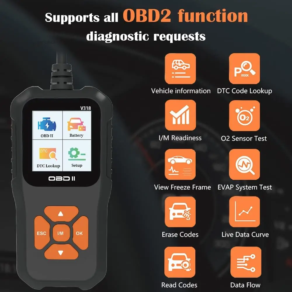 V520 v309  New OBD2 Scanner Professional Auto Engine System Lifetime Free Automotive DTC Lookup Code Reader Car Diagnostic Tool 6