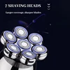 Full Body Washable 7-Head Electric Shaver with Digital Display, Mesh Blades, Rechargeable Razor for Men - Wet & Dry Shaving 3