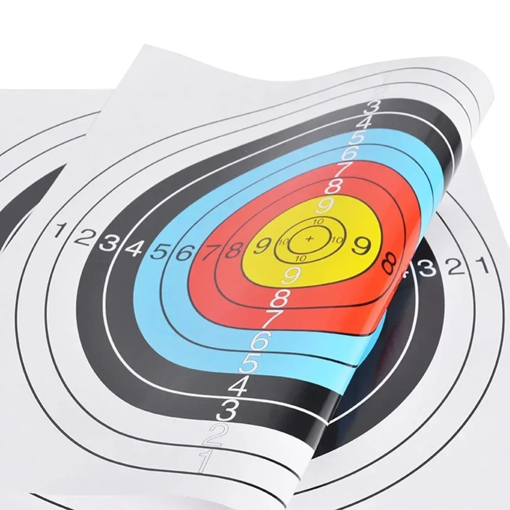 10pcs Profession Archery Targets Paper Face Bow Arrow Gauge Shooting Target Paper Traditional Shooting Accessories