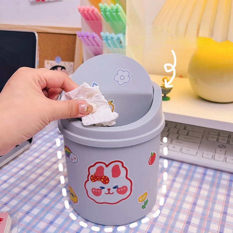 Waste Bin Small Trash Can Mini Desktop Ashcan Litter Trash Little Table Top Can For Desk Office Supplies Garbage Basket