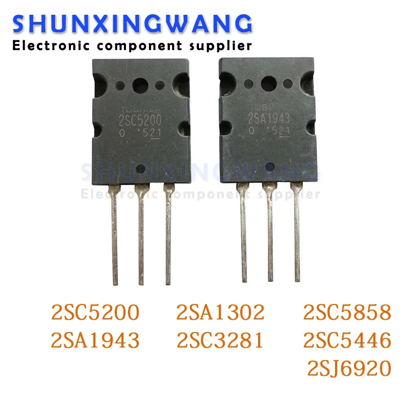 5PCS-2SC5200-TO-3P-C5200-TO-3PL-5200-2SA1943-A1943-2SC5858-C5858 ...