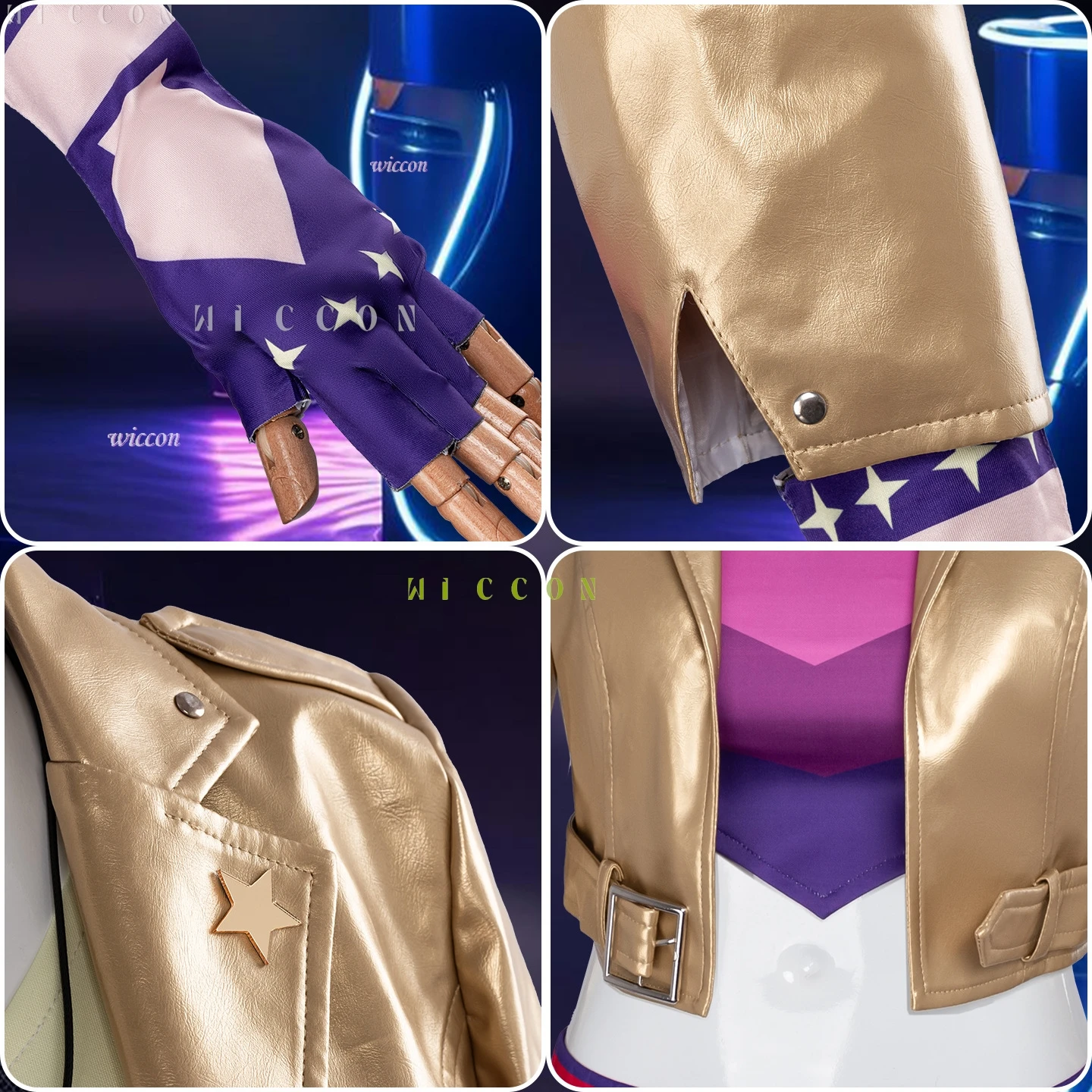 Uniformi dell'Accademia Unicorno Fantasy, Costume e Parrucca Sophia Cosplay, Pantaloni Stile Mendoza per Cosplay TV, Festa di Halloween - immagine 5