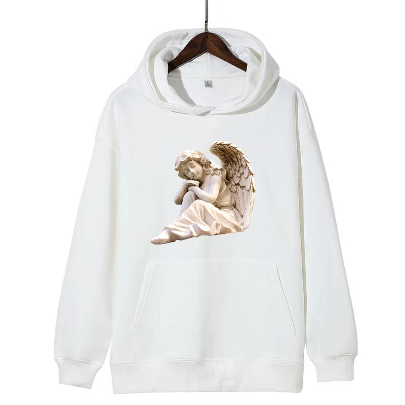 

2024 New angel print pullover hoodie for men