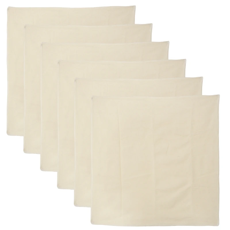 

Promotion! 6 Pack 20X20 Inch Grade Cheesecloth, Fabric Ultra Fine Reusable Cheesecloth For Straining, Cooking, Baking, Home