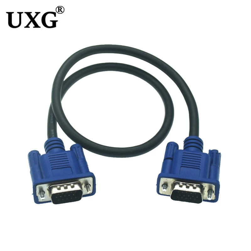 Cable VGA macho a maltrenzado de 30cm y 50cm, blindaje alta calidad, HDTV, VGA, ordenador, Tv, señal de pantalla, Cable corto 0,3 m/0,5 m/1,5 m - AliExpress Ordenadores oficina