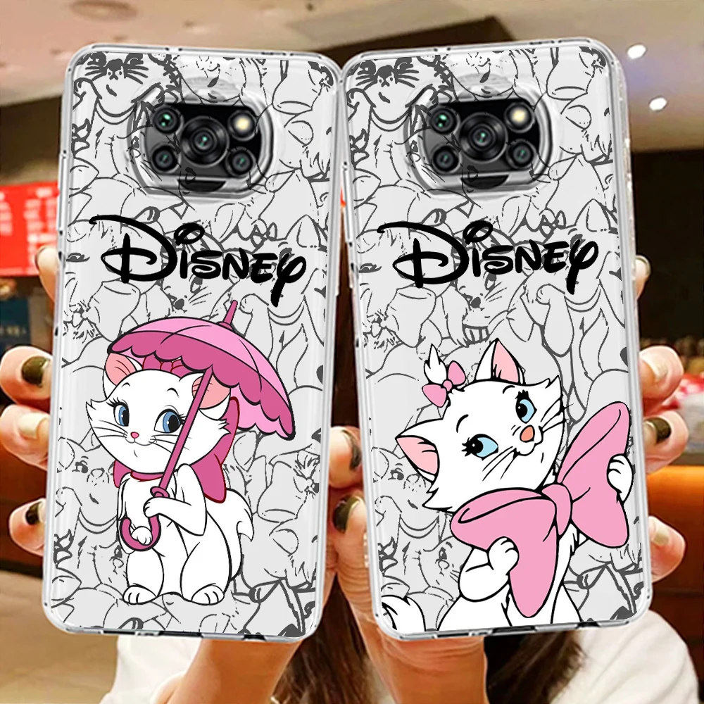 

Anime Disney Marie Cat For Xiaomi Poco X5 X3 Pro X4 F4 F3 GT M5 M5s M4 M3 C55 C50 C40 5G Transparent Phone Case Cover