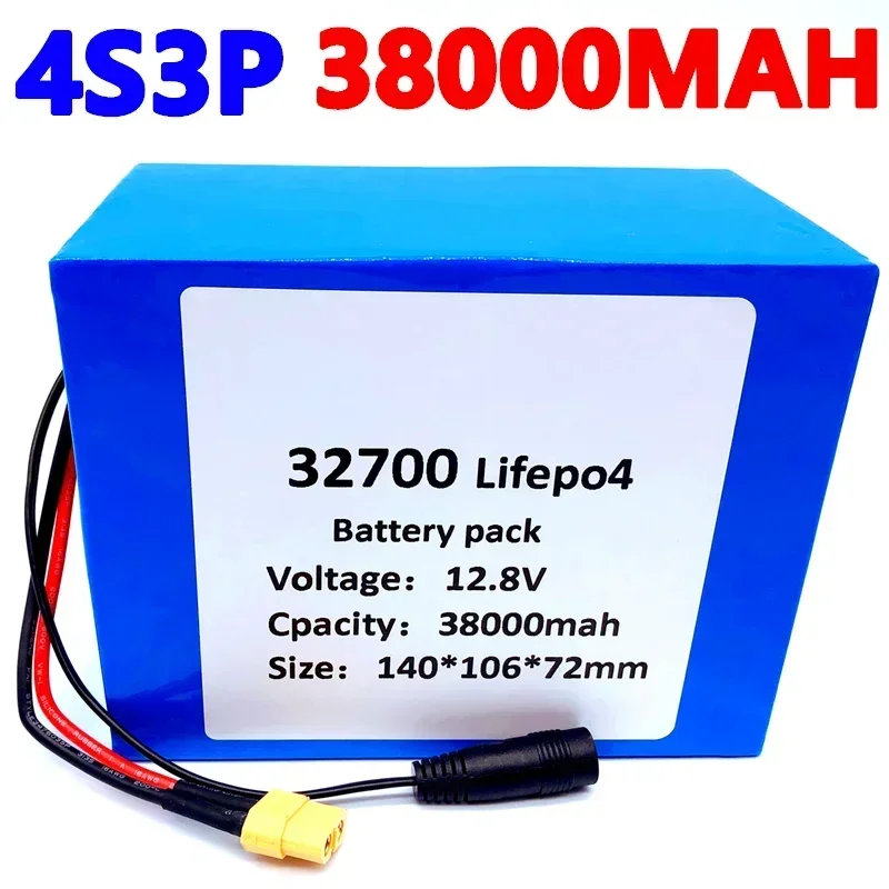 

32700 Lifepo4 Batterij 4S3P 12.8V 38Ah 4S 40A 100A Evenwichtige Bms Voor Elektrische Boot En Ononderbroken Power supply 12V