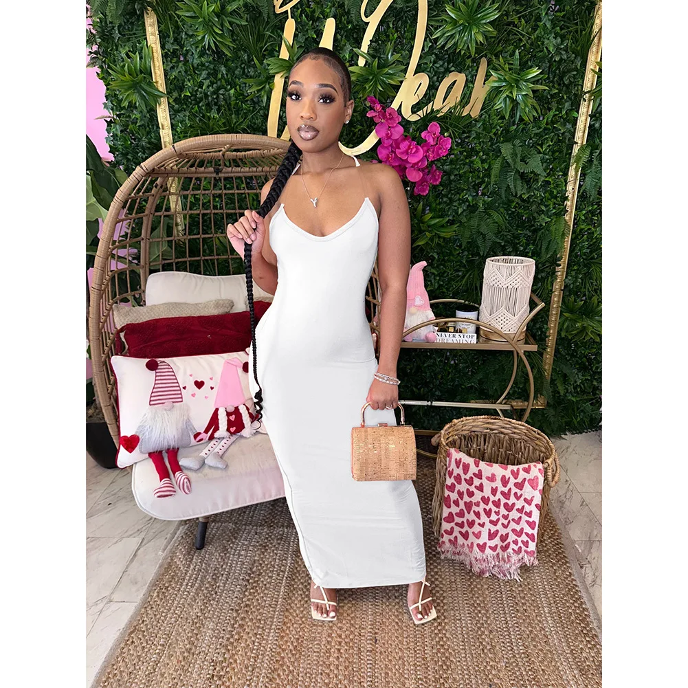 

Sumemr женское длинное платье-комбинация S-kims, обтягивающее платье Прозрачная Наплечная лямка Solidi, сексуальная Праздничная пляжная одежда для вечеринки