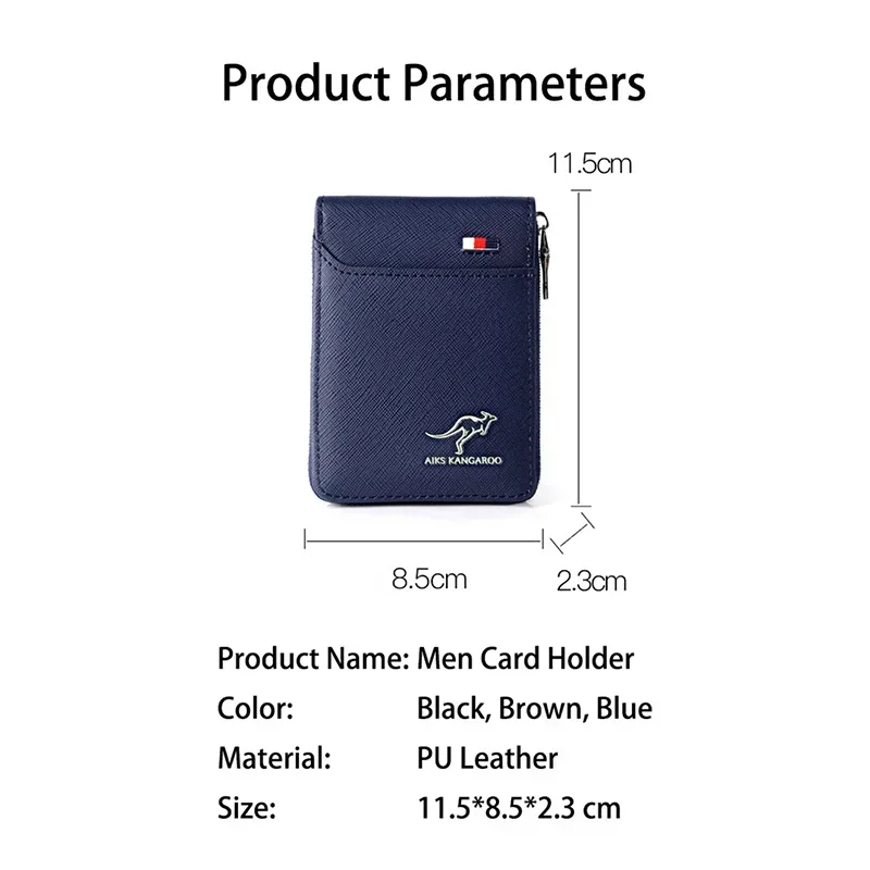 Luxury PU Leather RFID Wallet – Elegant Cardholder