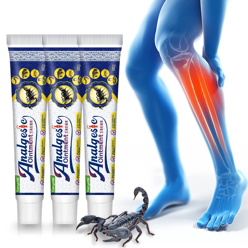 1pcs Pain Relief Cream Scorpion Joint Cream Knee Effusion Back Pain Ointment Osteoarthritis Muscle Stiff Sciatica Plaster A1528