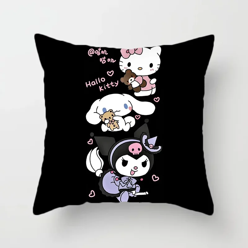 Miniso Sanrio Kuromi Hello Kitty Cinnamoroll My Melody plush pillow interior decoration ornaments sleeping pillow Seat pillow 3