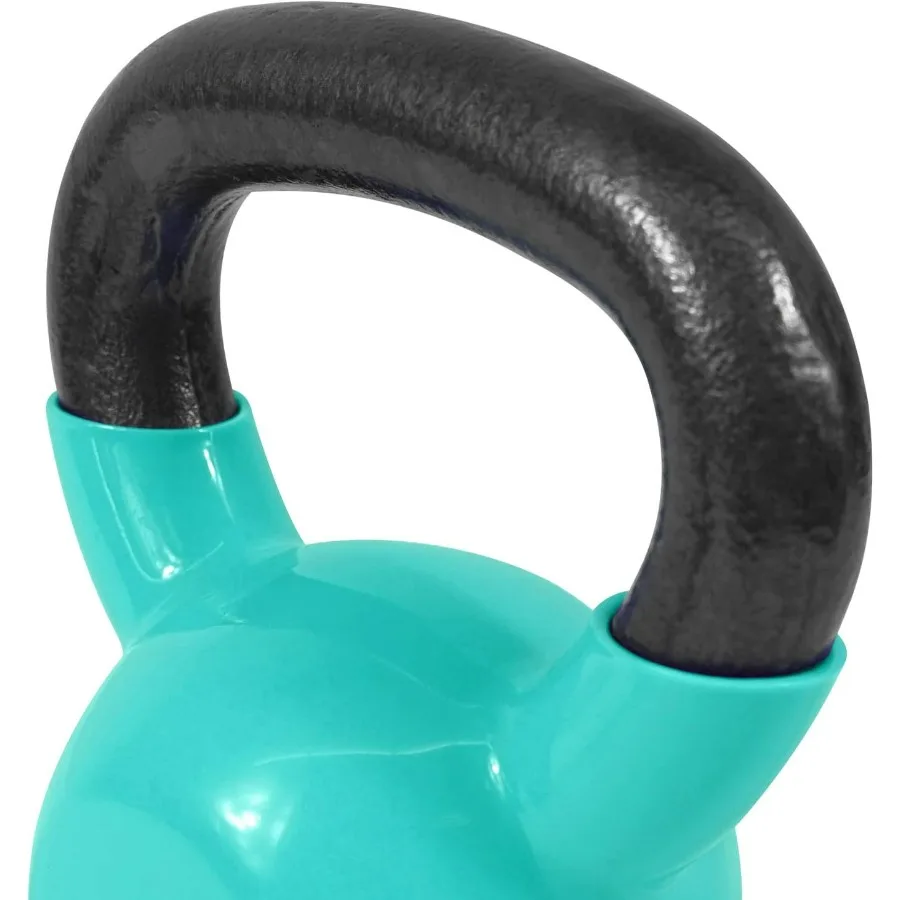 Kettlebell, Vinyl Coated Kettlebell Cast Iron Sets with Stable Flat Bottom for Full Body Workout, Push up, Grip Strength Trainin