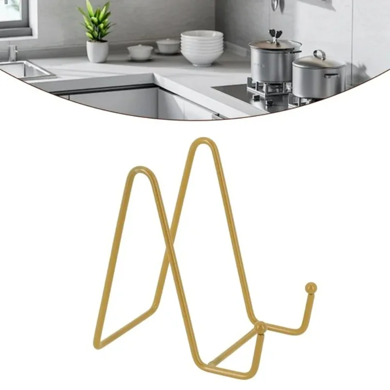 Elegant Metal Display Stand for Plates Photos Frames Art and Signs  Versatile Tabletop Rack for Home Desk or Wall Display