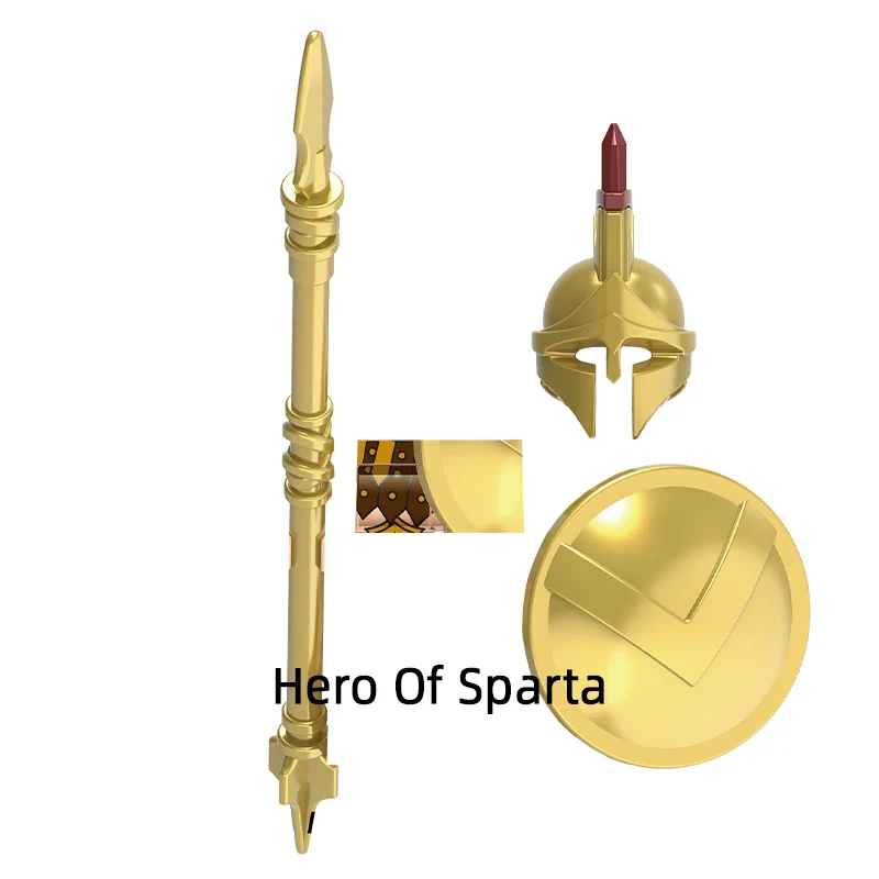 X0316 스파르타 전사 영웅 로마 백부장 군인 튜턴 기사 Hospitaller Holy Sepulchre Templar 모델 블록 MOC 벽돌