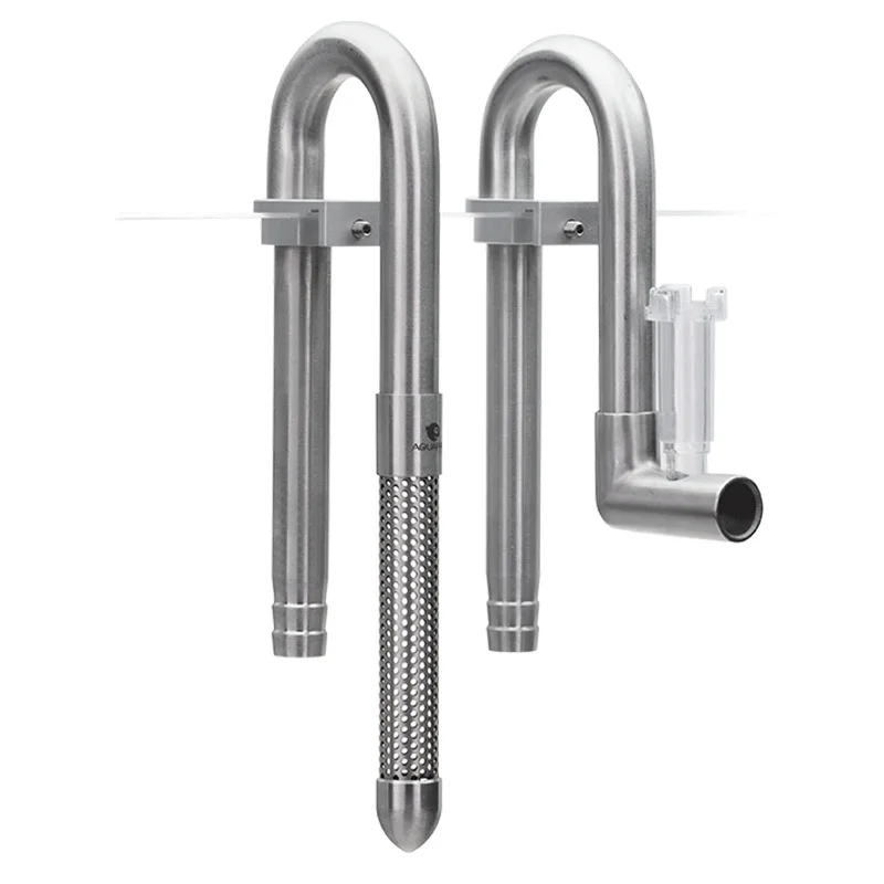 AQUAPRO Mini Skimmer Inflow Stainless Steel Inlet Outlet Pipes Shrimp Water Filter Lily Aquarium Fish Tanks Accessories Fishbowl 5
