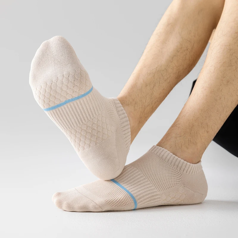 Hochwertige 6 Paar Herrensocken aus gekämmter Baumwolle, atmungsaktiv, geruchsdicht und antibakteriell, Frühling und Sommer für Herrensocken. Neu – Detail 8