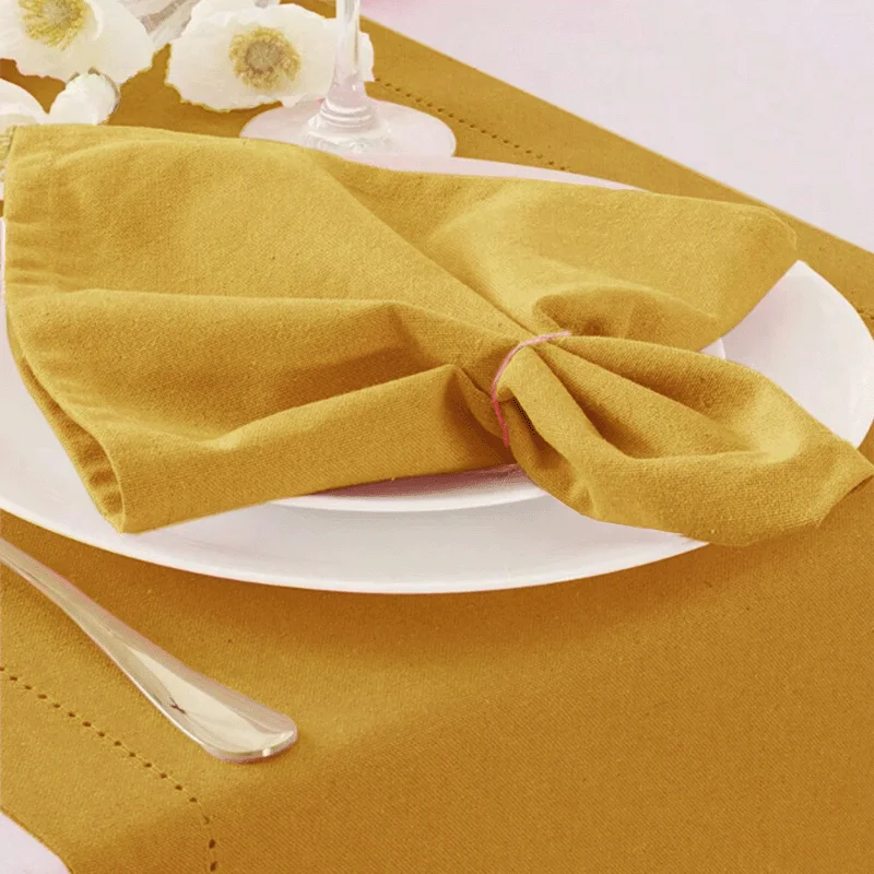 Tablecloth Napkin Durable Polyester Thickened Placemat Reusable For Kitchen Dining Wedding Decoration Garden Birthday Party