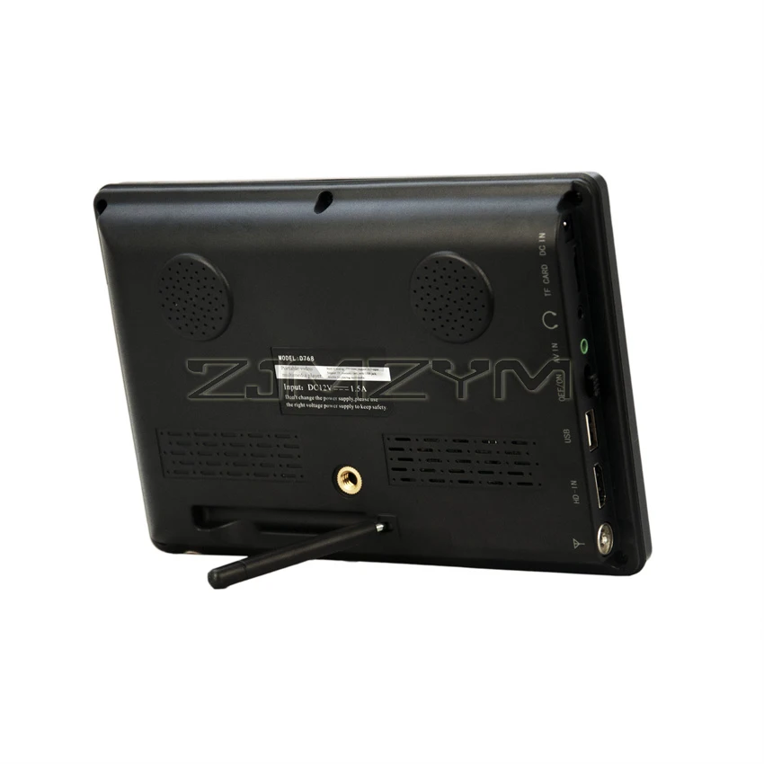 D768 7 inch Portable TV DVB-T2 ATSC Digital and Analog Mini Small Car TV Television Support USB TF AC3 USB FM Built-in Battery