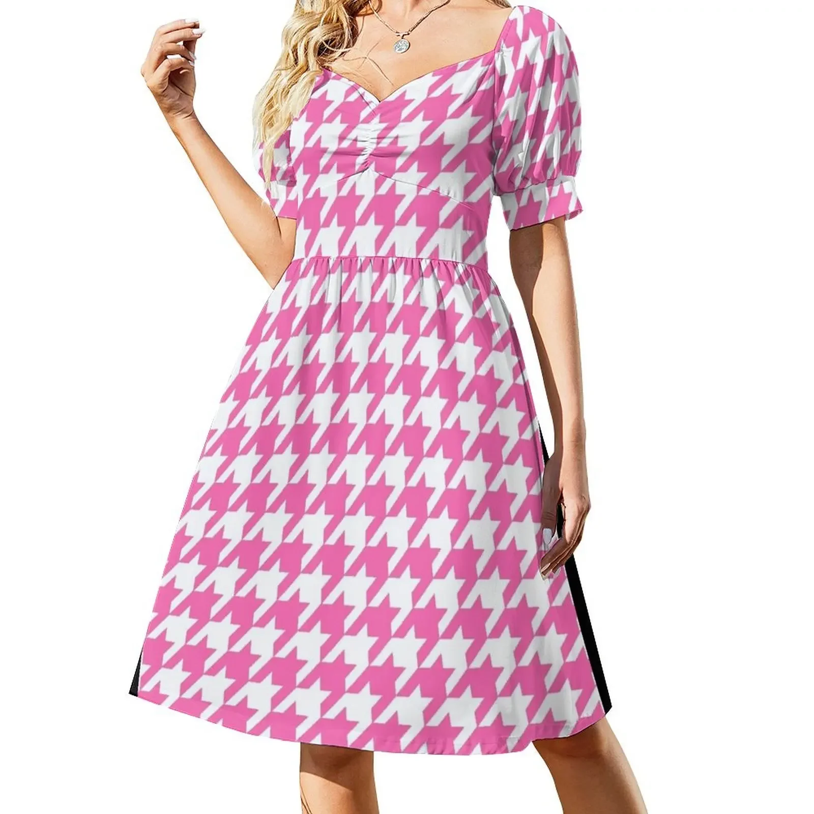 thumbnail image 1 of Vestido sin mangas rosa fuerte, elegantes vestidos de noche para mujer, vestido de fiesta, vestidos elegantes para mujer, venta de vestidos., 1 of 8
