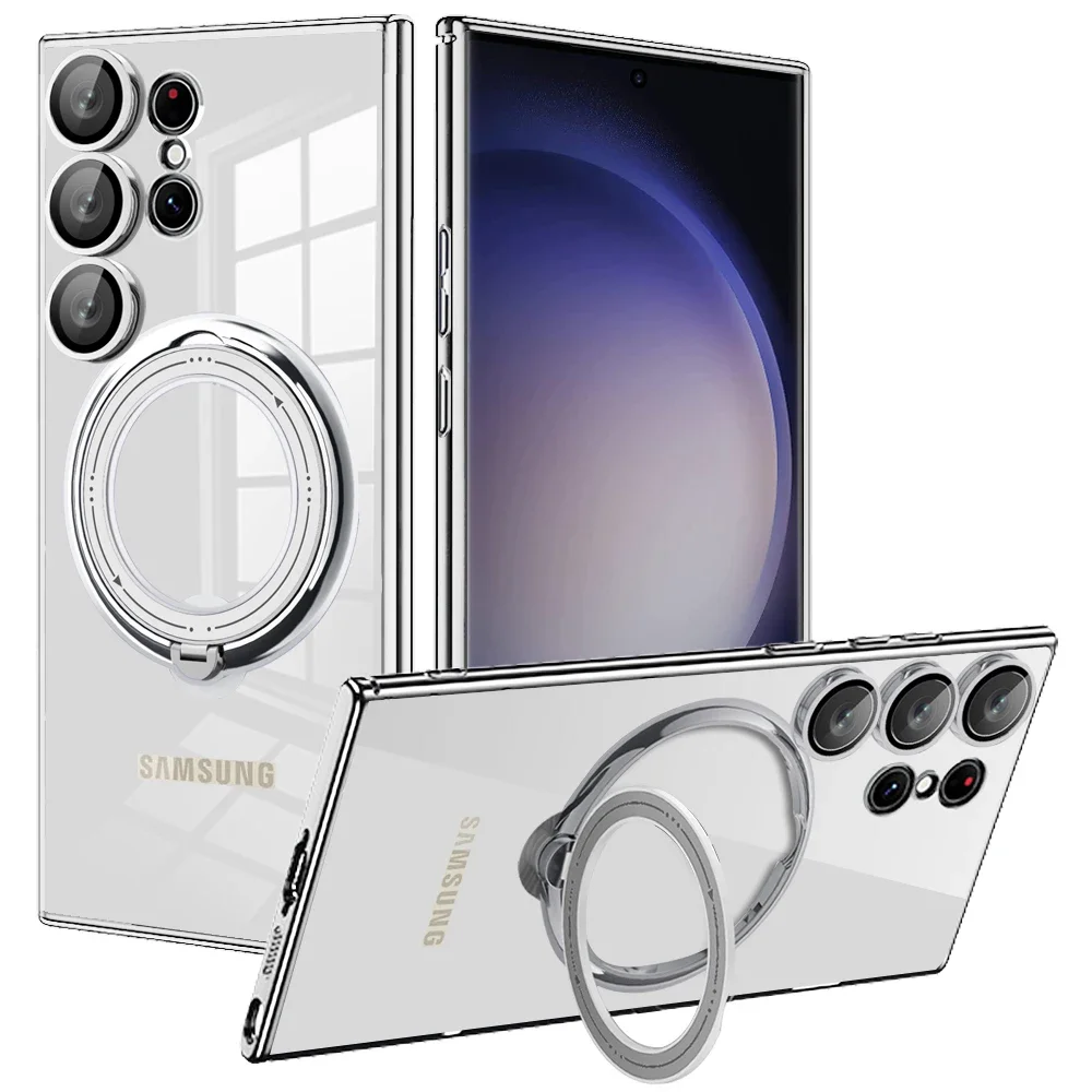 

Магнитный Прозрачный чехол для Samsung Galaxy S23 S22 Ultra Plus S20FE