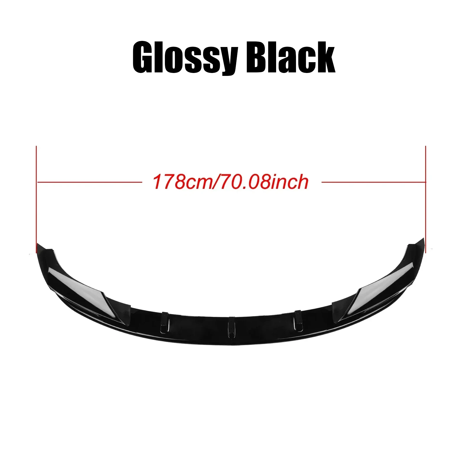 Front Bumper Spoiler Lip Splitter For BMW F10 M5 2012- 4Pcs Guide Plate Glossy Black Carbon Fiber Look