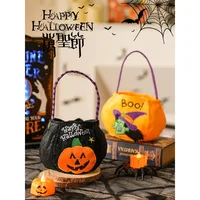 Cute Halloween candy bags, trick-or-treating, witch bags, Cosplay props, vampire pumpkin gift baskets, and children's gifts. 4