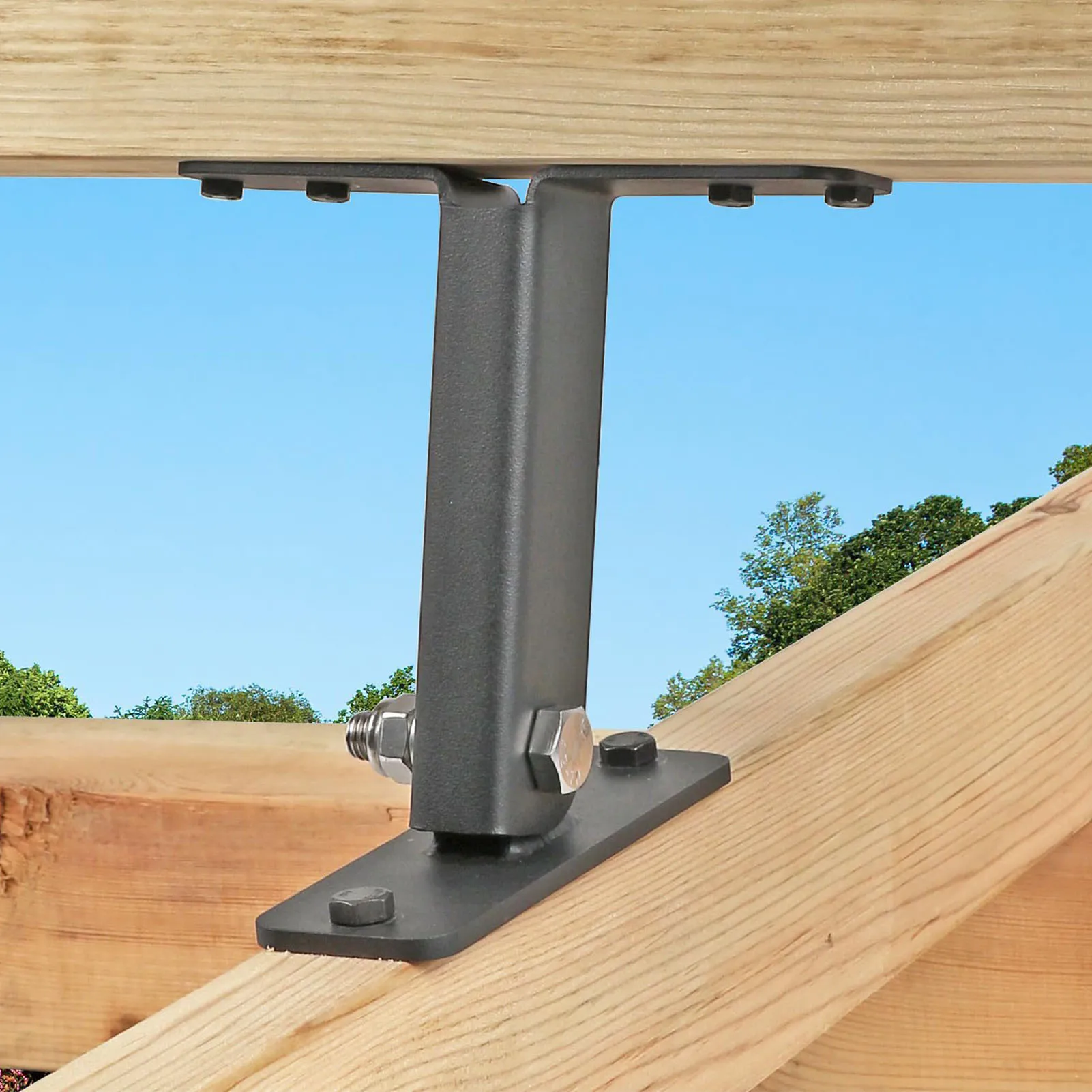 Pergola Roof Riser Beam Bracket Roof Mount Pergola Bracket Stainless Steel Angle Adjustable Beam for Gazebo