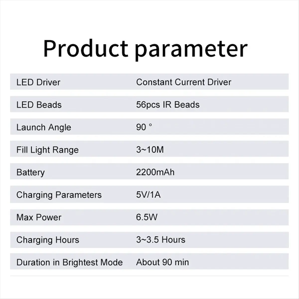 CANING- LN-5 IR 적외선 필 라이트 사진 촬영 야간 비디오 램프 56개 LED 비즈 IR DSLR 디지털 캠코더 카메라용