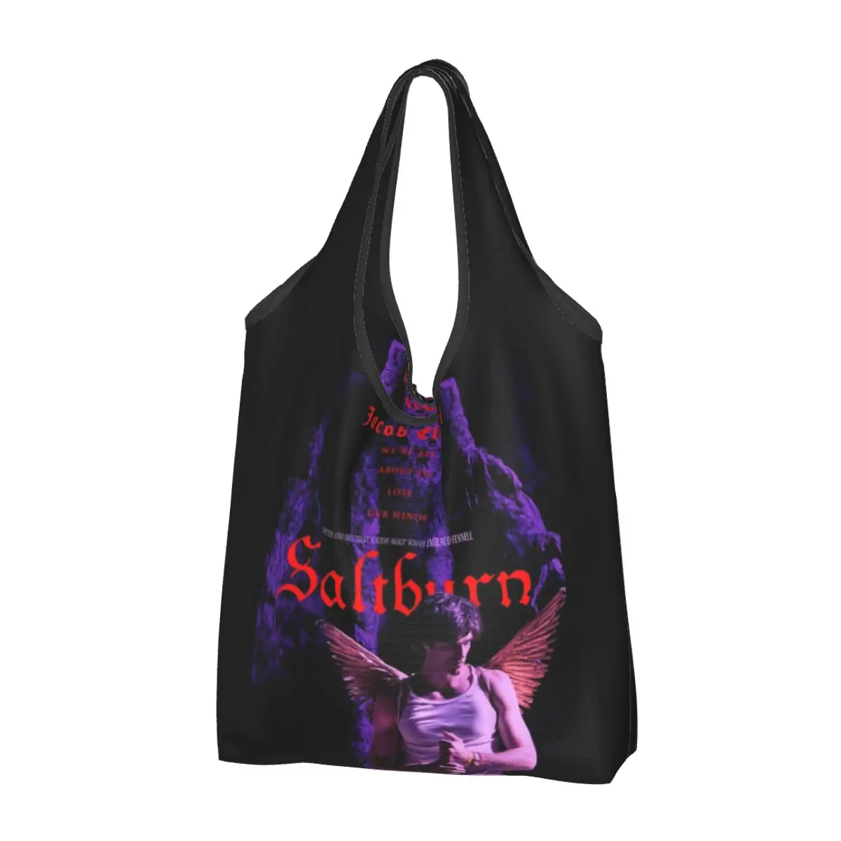 Saltburn Jacob Elorddi Borse Per La Spesa Riutilizzabili Pieghevoli 50Lb Capacità Di Peso Film Eco Bag Eco-Friendly Ripstop