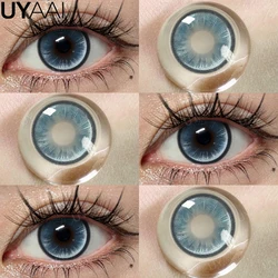UYAAI Capri Series Natural Blue Cosmetic Contact Lenses - New Style, 2 - Pack (CrystalOrb Blue)