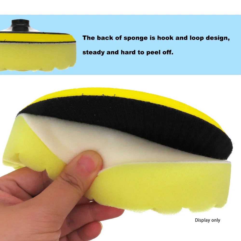Compounding Polishing Pads 5 Pcs 3/4/5/6/7 Inch Cutting Sponge Pads Kit for Car Polisher Compounding And Waxing