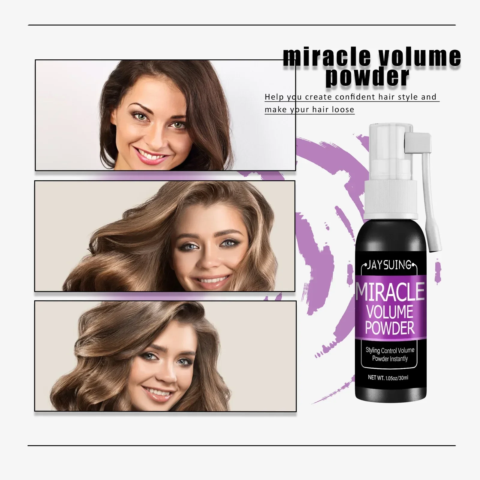 Hair Fluffy Spray Increase Hair Volume Long Lasting Wash Free Oil Control Refreshing Quick Dry Shampoo Styling Gel Spray