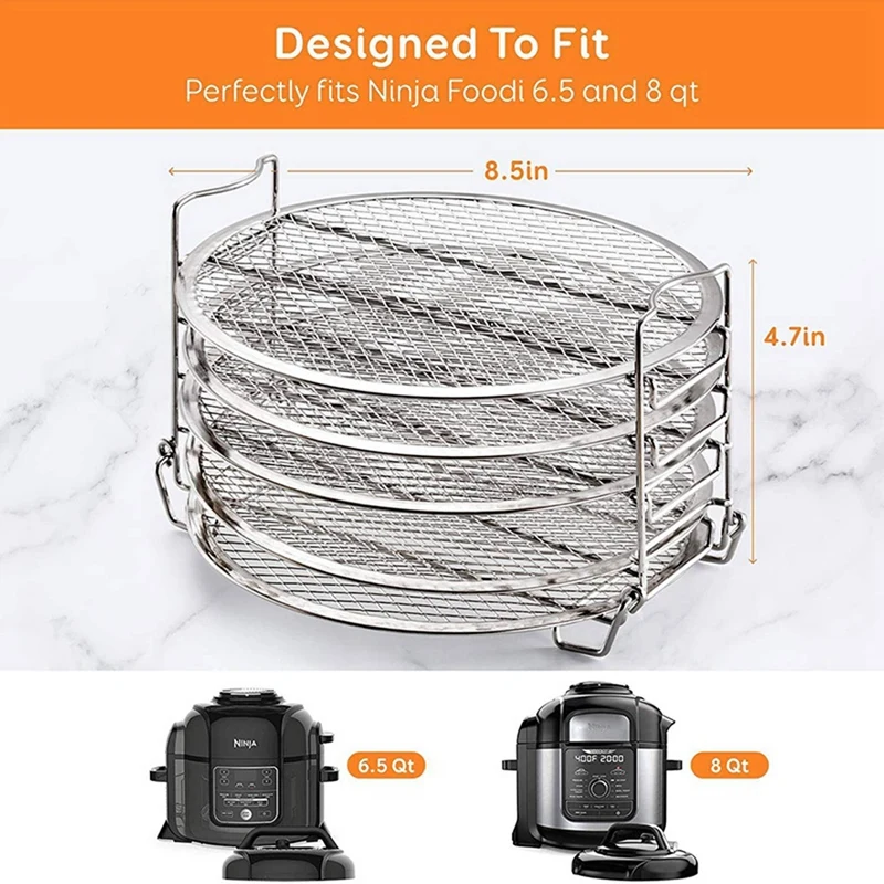 2X Basket for Mesh Steamer Basket for Ninja Foodi 6.5, 8Qt,Basket