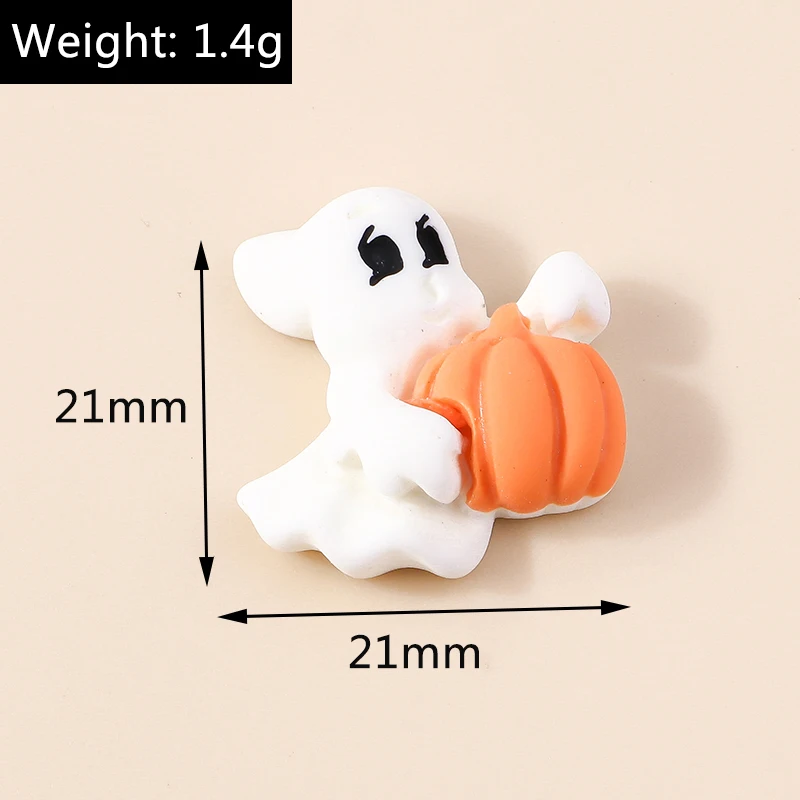 10 Stücke Neue Nette Halloween Katze Schloss Geist Kürbis Flatback Harz Cabochons Scrapbooking DIY Schmuck Handwerk Dekoration Zubehör – Detail 7