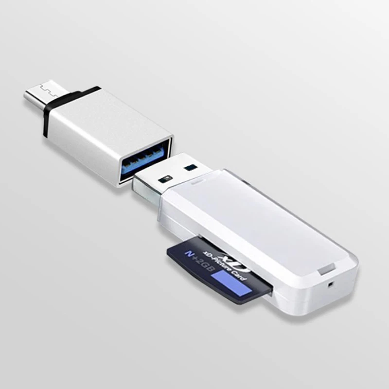 1Pc XD 사진 카드 리더기 올림푸스 후지 카메라용 USB 2.0 메모리 어댑터 유형 C-마이크로 USB C Otg Ugreen'