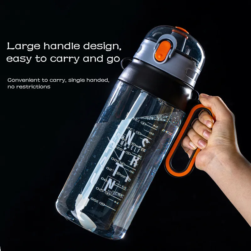 Large Capacity Portable Water Bottle with Straw - Ideal for Travel, Sports, and Fitness