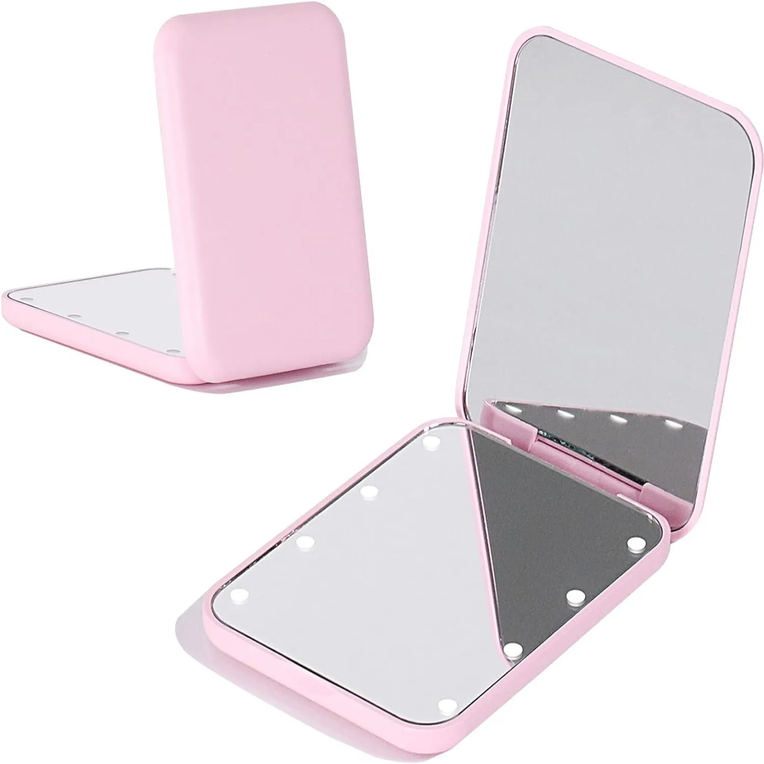 2023keupMirrorWithLedLightSmallPortableFoldableSmallHandheldLumineuxTravelSmart