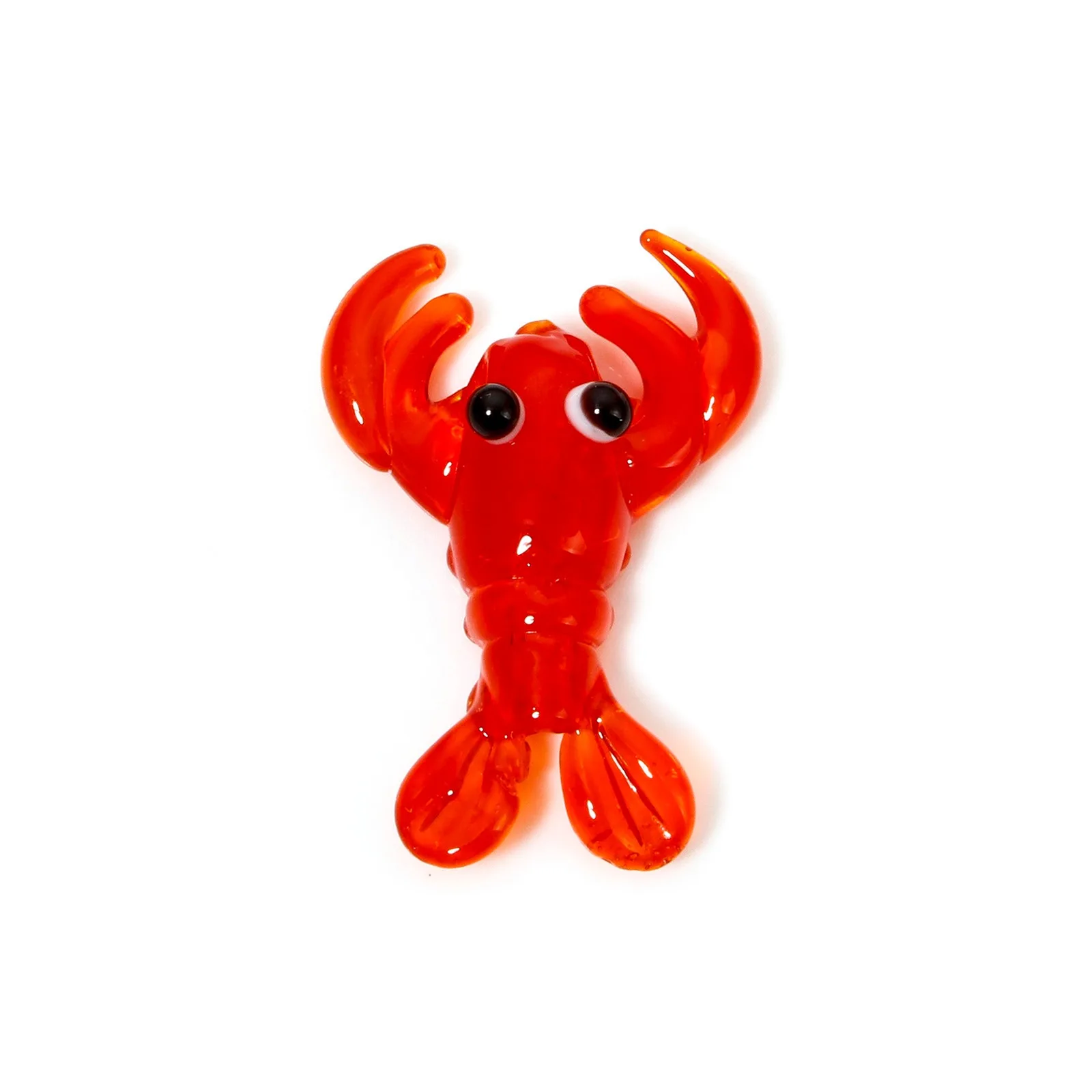 

2PCs Cartoon Red Lobster Lampwork Glass Beads Ocean Jewelry Beads Spacer Beads For DIY Necklace Making Jewelry About 3.1x2.1cm
