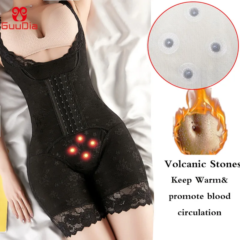 GUUDIA Women Full Body Shaper Open-Bust Slimmer Seamless Tummy Control Shapewear Bodysuit Tummy Control Butt Lifter Bodysuits