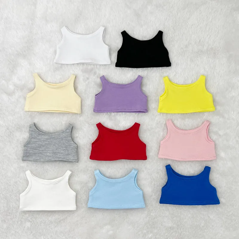 Baby clothes 20cm10cm cotton doll clothes vest sleeveless T-shirt 15cm doll figure bottom top clothes doll accessories